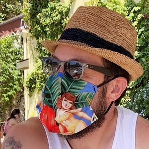 High fashion Cotton fabric mask for man.